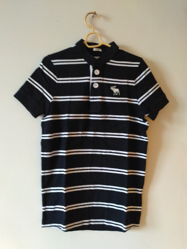 [Domestic Ready Stock] Blue Plaid Men's Knitted Short-Sleeved Shirt