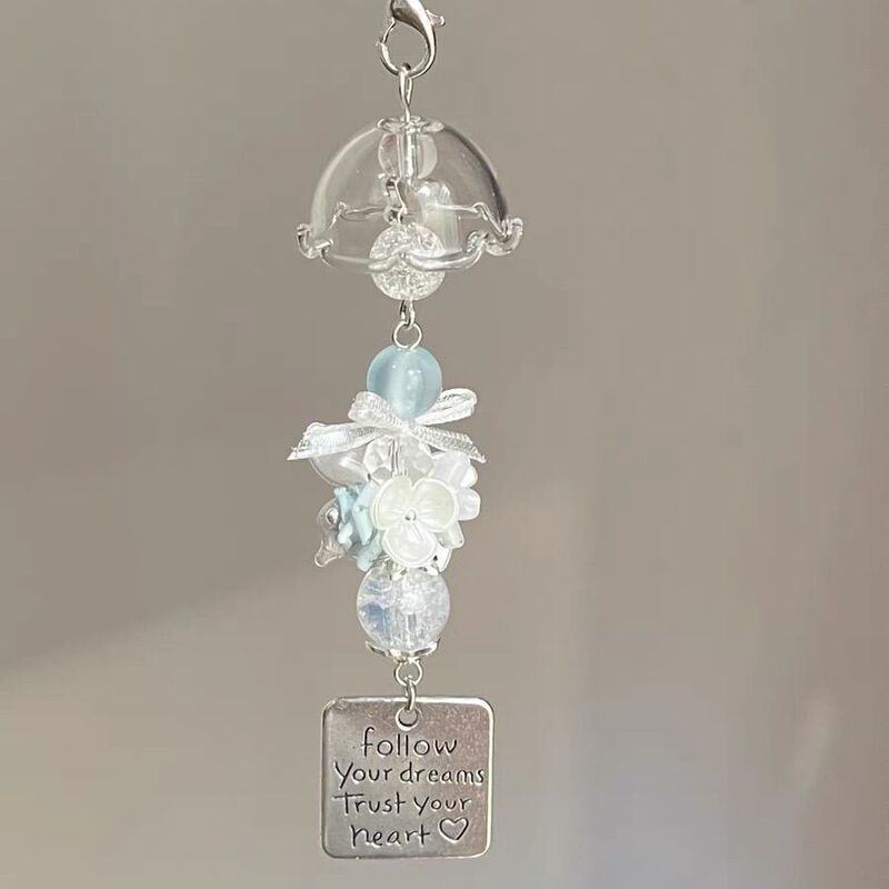 Secrets of the Ocean Little Flower Butterfly Jellyfish Wind Chime Pendant Handmade ins Beaded Wind Chime Earphone Phone Chain Gubon Chain Secrets of the Ocean Little Flower Butterfly Jellyfish Wind Chime Pendant Handmade ins Beaded Wind Chime Earphone Phone Chain Gubon Chain