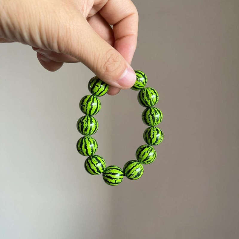 New Niche Design Watermelon Bracelet, Summer Retro, Fresh and Simple, Unisex Beaded Bracelet, Fruit Jewelry