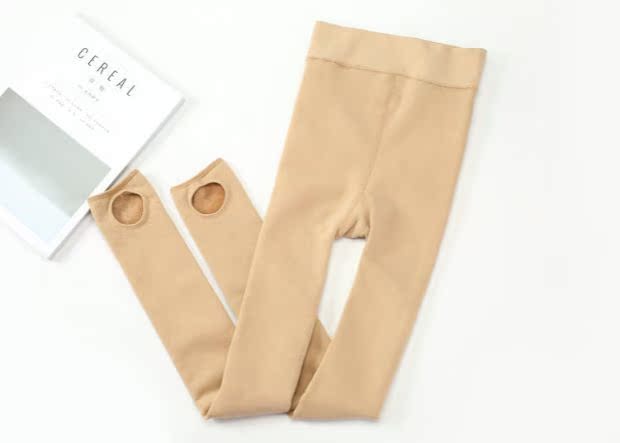 Vớ da nữ mùa thu và mùa đông dày lên cộng với nhung nhung mùa đông ấm áp skinny skinny mỏng nhẹ chân với da quần tất 3d