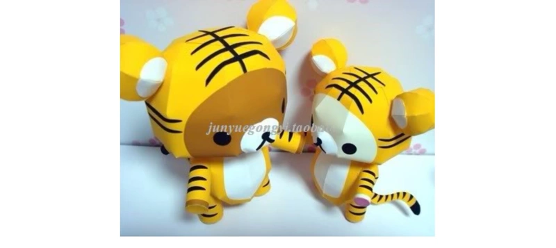 Hơn 68 Vận chuyển Miễn phí Rilakkuma Rilakkuma Rilakkuma Rilakkuma Tiger Pack 3D Giấy hướng dẫn sử dụng Mô hình Tự làm Sản phẩm không thành phẩm - Mô hình giấy