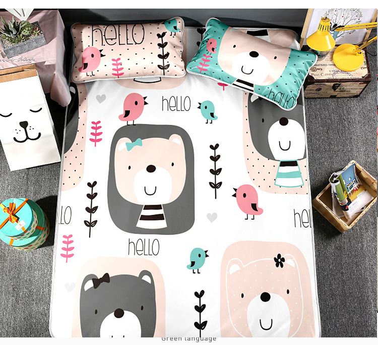 2 mùa hè lụa băng cartoon mat 0.9 1.8m giường có thể gập lại ký túc xá sinh viên độc thân con mat 1,5 m 1.2 - Thảm mùa hè đệm nước