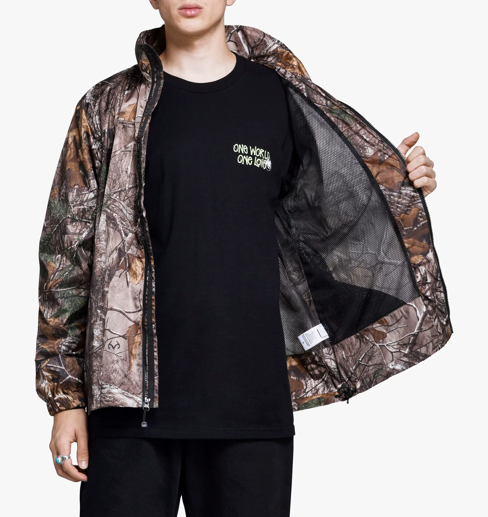 Куртка STUSSY REALTREE JACKET Stussy Branch Камуфляжная застежка-мная непромокаемая ветровка