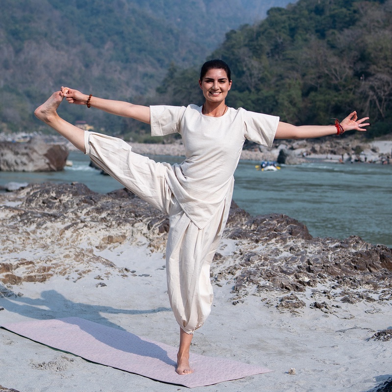India Imported Pure Cotton Traditional Yoga Clothing Set for Women, High-End Meditation Clothing, Morning Exercise Clothing, Layman's Clothing