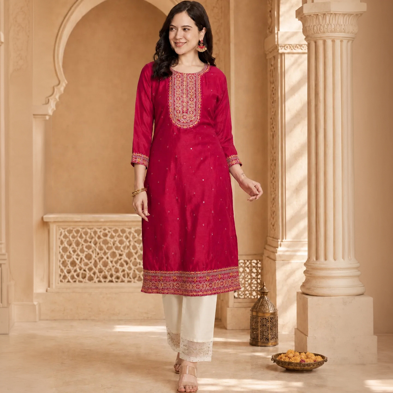 Indian Traditional Clothing, Exotic Silk Blend, Indian Dance Performance Clothing, Rose Red Embroidery, Traditional Daily Top Indian Traditional Clothing, Exotic Silk Blend, Indian Dance Performance Clothing, Rose Red Embroidery, Traditional Daily Top