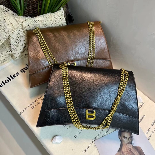 Цепь, сумка через плечо, сумка на одно плечо, на цепочке, из натуральной кожи