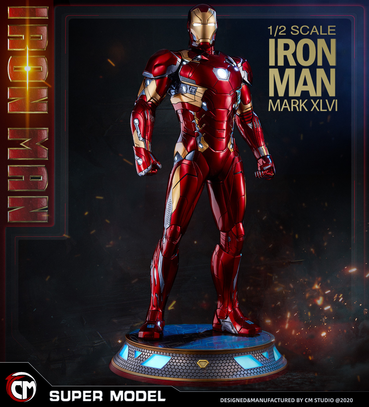 Thermal Fire GK Custom Non-CM Avengers Alliance Iron Man MK46 1 2 Statue Model Figure
