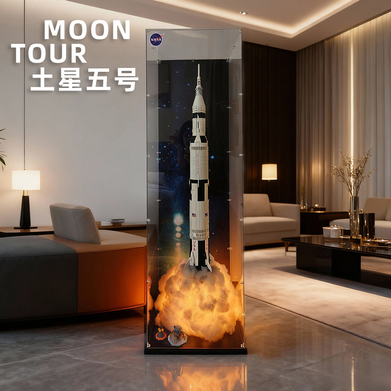 Apollo Saturn V Display Box with Flame Base Space Shuttle Rocket Model Building Blocks Boy Toy Apollo Saturn V Display Box with Flame Base Space Shuttle Rocket Model Building Blocks Boy Toy