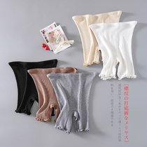 Foreign trade tail single high-end mulberry silk silk cotton leggings pants skirt pants anti-light three-point safety pants