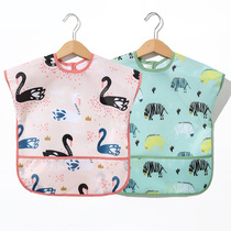 Childrens hood Eating Apron for summer thin short sleeves Anti-wear baby baby waterproof and anti-dirty food Dining Dress Apron
