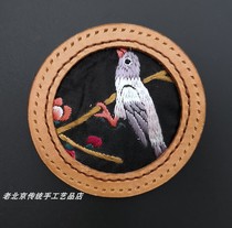 Handmade leather vegetable cow leather diy flowerbird clothesPaste handicrafts old embroidery old embroidery