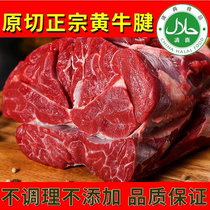 Fresh beef tendon original cut not conditioning yellow beef raw beef fresh beef now slaughtered yellow beef tendon 3kg Shunfeng halal