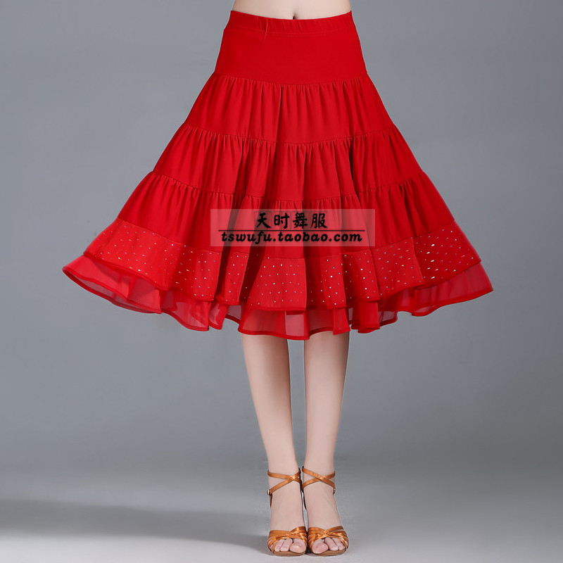 Sailor dance skirt Kitba three steps to step square dance in the skirt modern dance ballroom dance skirt female national standard dance big skirt