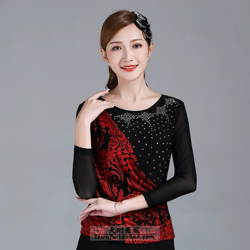 Олимпийский алмаз Rolling Flower Plaza Dance Clore Modern Friendse Country Big Kitba Классическая танцевальная планета с длинным рукавом новый