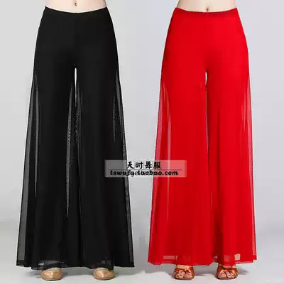 Tiantian dance costume Catwalk Classical dance Chinese dancer modern dance pants Social dance wide-legged national standard dance practice pants
