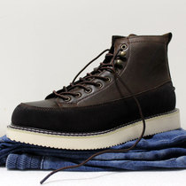 Goodyear High Help Boots American Retro Martin Boots Light Bull Leather Waterproof Outdoor Casual Shoes