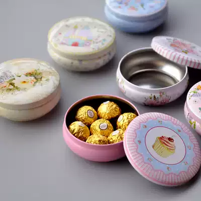 345 inch round cake Ferrero biscuit packaging iron box Peter rabbit rose candle gift candy box
