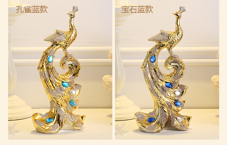 Phượng hoàng sang trọng nhỏ trang sức sáng tạo gốm thủ công quà tặng đám cưới nhà phòng khách con công đồ trang trí hiên trang trí phòng khách nhà ống
