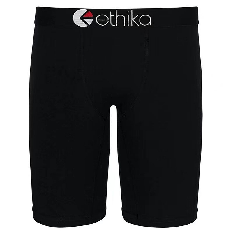 Ethika Celebrity Style American Fashion Men's Underwear Pure Cotton Solid Color Sports Shorts Fitness All-Cotton Boxer Briefs
