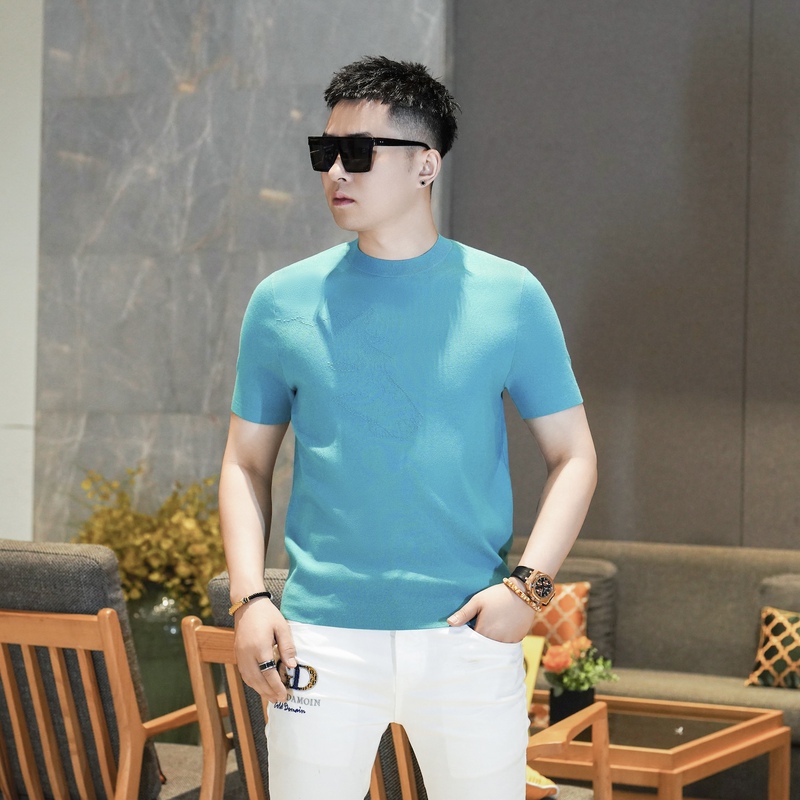 2026 Autumn/Winter New Style Mature Men's Horse Head Jacquard Round Neck Short Sleeve Knitwear Slim Fit Sweater for Men Gl6588 2026 Autumn/Winter New Style Mature Men's Horse Head Jacquard Round Neck Short Sleeve Knitwear Slim Fit Sweater for Men Gl6588