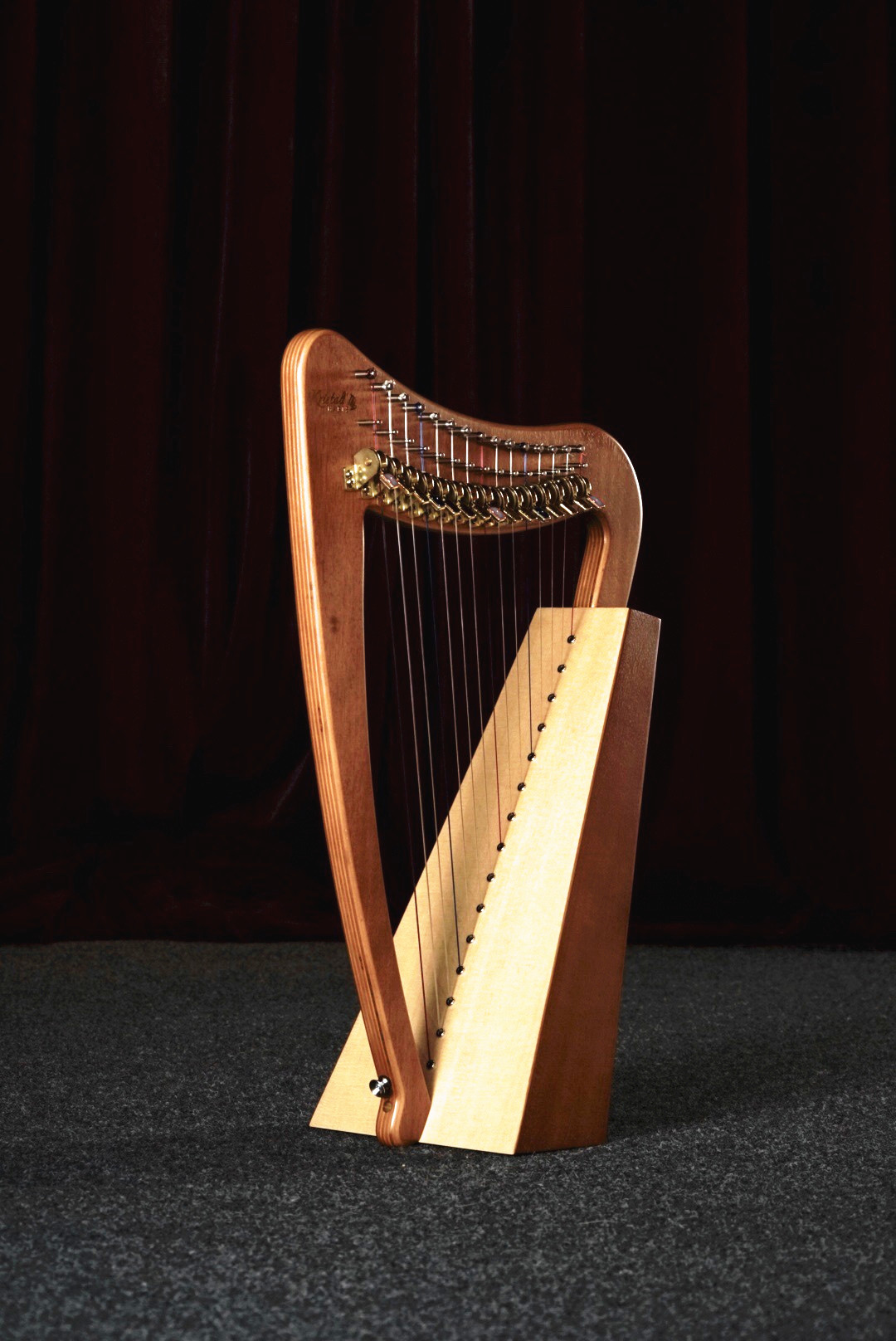 Harp small mini-mini harp holding baby bag portable 15 String posing key Lever halftone harp introductory learning