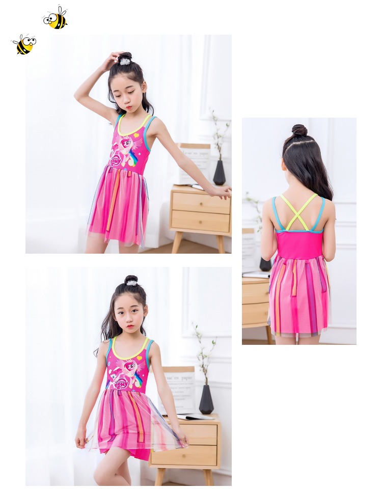 Đồ bơi cho trẻ em gái Công chúa Big Boy Đồ bơi dễ thương cho bé 3-6-7-9 Kiểu váy riêng biệt Spa bơi - Bộ đồ bơi của Kid bộ bơi trẻ em