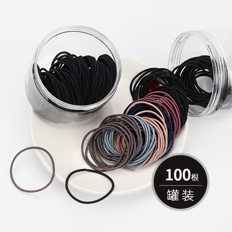 Hair blue hair ring hair hoop tension belt silicone rubber band headdress perm Korean-style elastic wire bundled hair ring