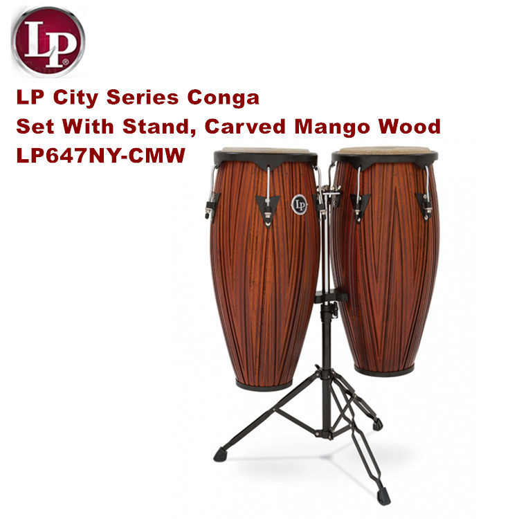 American LP City Series Carved Conga Drum Set LP647NY-CMW 11 12 inch Mango Wood