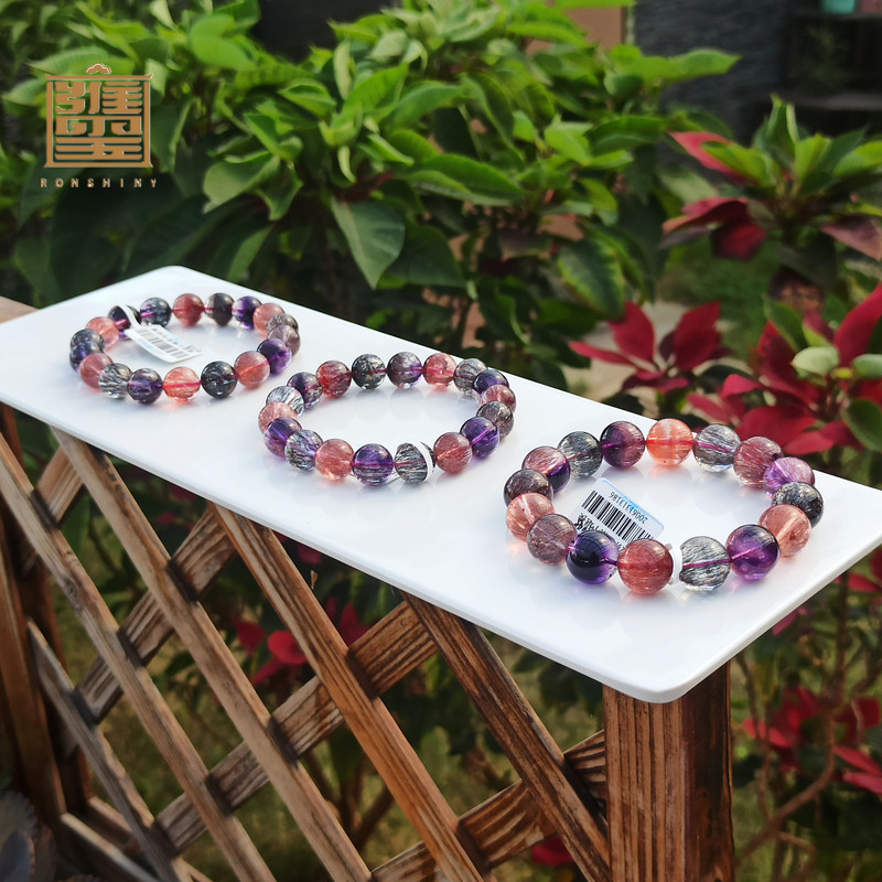 Yongxi Jewelry Super Seven Bracelet Original Design Gold Strawberry Fashionable Amethyst Natural Multi-Layer Bracelet in Stock Yongxi Jewelry Super Seven Bracelet Original Design Gold Strawberry Fashionable Amethyst Natural Multi-Layer Bracelet in Stock