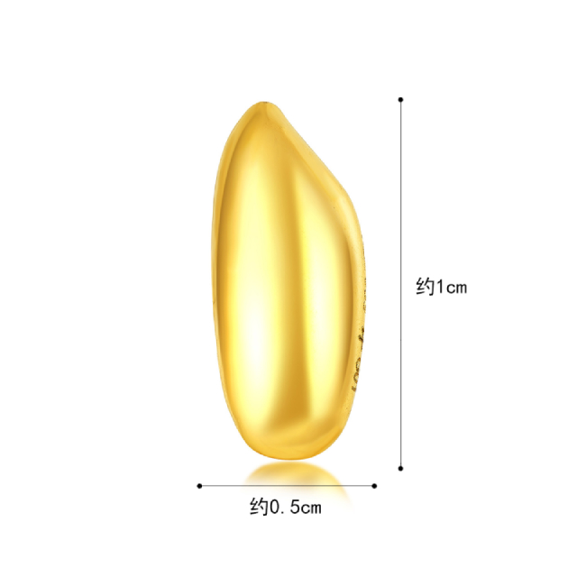  六福珠宝金大米猫瓶黄金摆件足金瓜子粒小金豆子定价L01A1TBA0003 