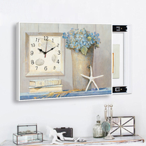 Living room dining room meter box electric gate box decorative painting hanging clock hanging painting simple non-perforated distribution box push-pull mural