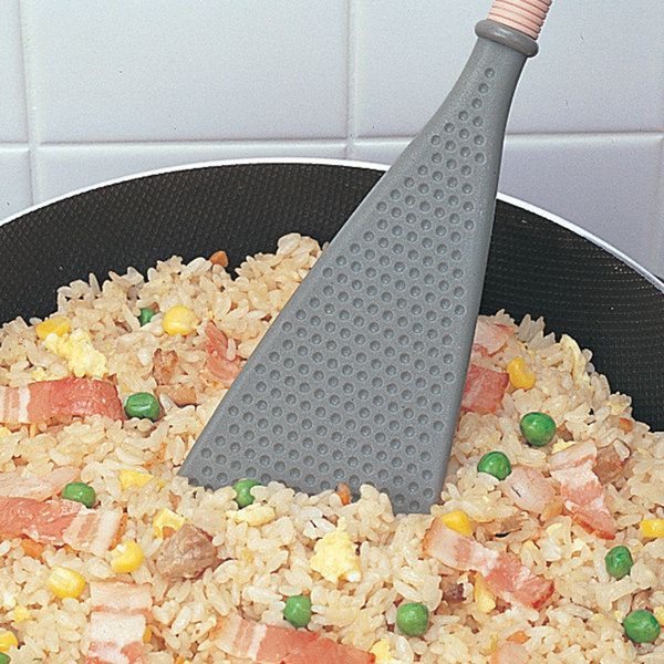 Japan Imported Plastic Fried Rice Spade Kitchen Frying Pan Rice Spoon Without Sticky Rice Pan Shovel High Temperature Resistant Rice Spoon Triangular Nylon Shovel