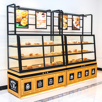 Bread cabinet display cabinet Cake shop equipment Glass pastry cabinet side cabinet Commercial Nakajima cabinet Bread shelf display rack