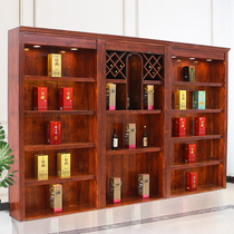 Custom wine cabinet display stand Embedded display Commercial solid wood supermarket tobacco and wine cabinet Modern simple display cabinet