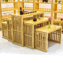 Tea display rack Nakajima cabinet Tea shop new Chinese product cabinet Sample display cabinet Flower tea shelf Teahouse display cabinet