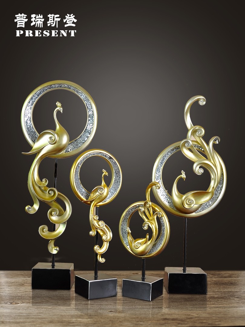 Decorative decoration European and American-style ancient living room home decoration abstract phoenix ornaments set wedding gifts