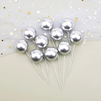 Серебряный мяч 2,5 см 50