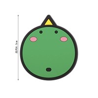 Желтый мультяшный динозавр, монстр из мягкой резины