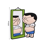 Синее зеркало из мягкой резины