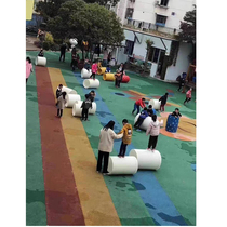 Kindergarten Angi Roller Games Outdoor Interaction Sensation Trainer Materials Drill Holes PVC Feet To Balance Great Toys