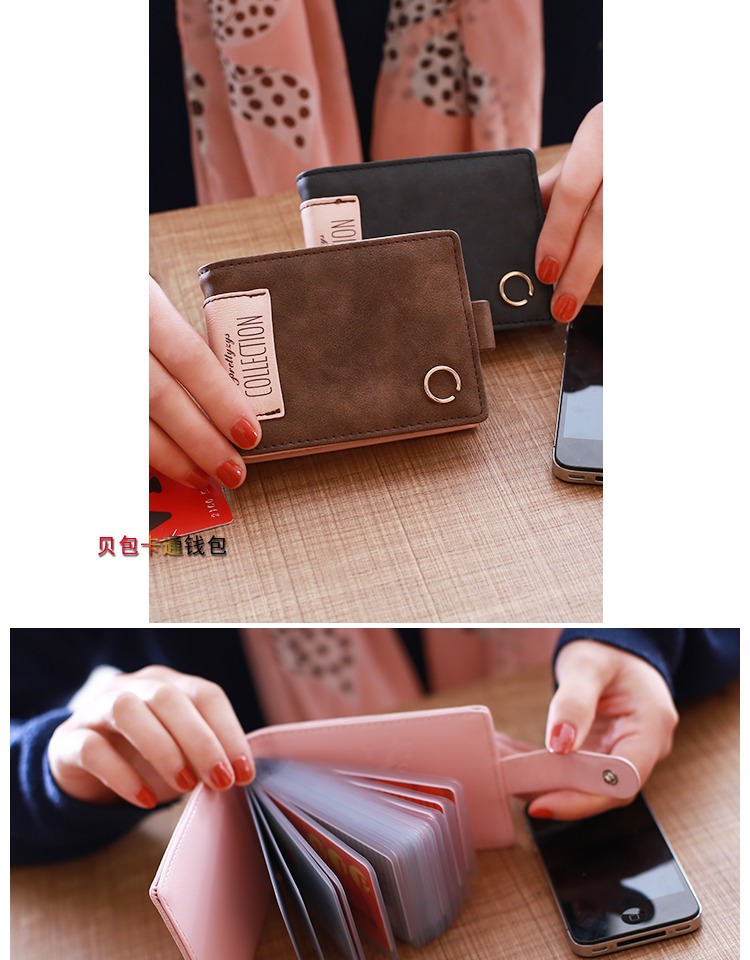 20 thẻ Pride nữ cô gái Hàn Quốc mini card túi dễ thương đơn giản nhiều thẻ thời trang chủ thẻ - Chủ thẻ ví tiền nam