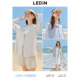 Leting Korean girl's anti-UV hooded shirt jacket 2024 summer new style one-hand length loose sun protection clothing