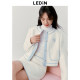 Leding edge round neck temperament small fragrant style jacket for women 2024 spring new college style sheep woolen coat