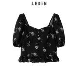 Весенняя шифоновая рубашка с бантиком