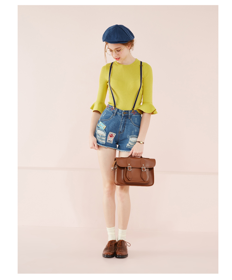 Lecho 2017 mùa thu mới của phụ nữ triều Slim trắng knit đáy áo sơ mi nữ áo thun ngắn áo khoác mùa xuân áo thun nữ form rộng