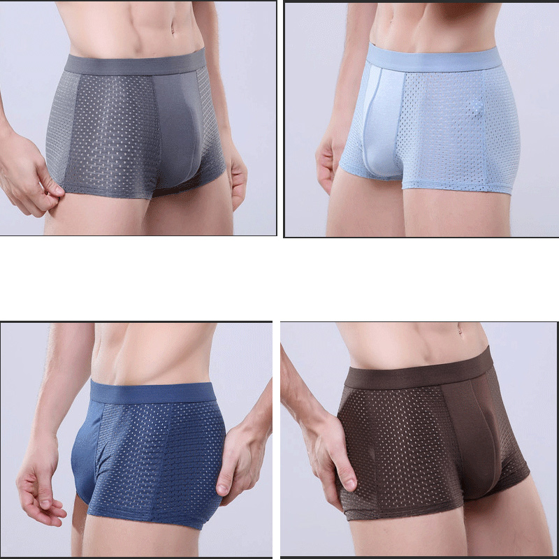 mens nhung Arctic quần lót đá Modale phẳng góc quần đầu thở chữ U quần sexy lưới quần lót bốn-góc.