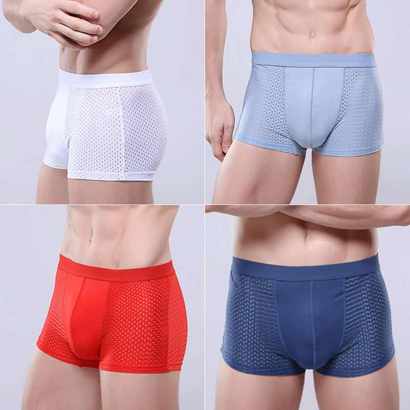 mens nhung Arctic quần lót đá Modale phẳng góc quần đầu thở chữ U quần sexy lưới quần lót bốn-góc.