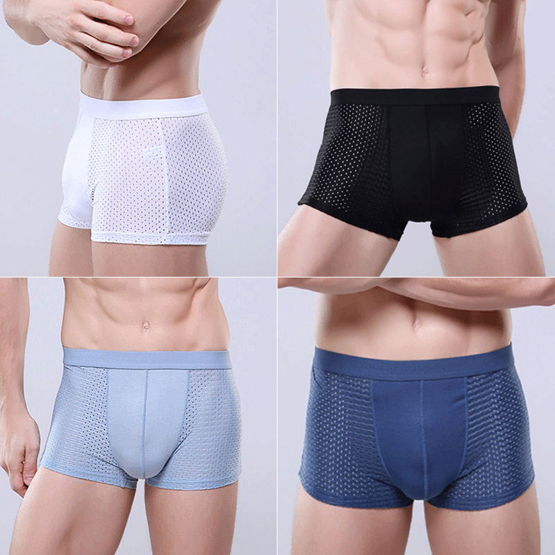 mens nhung Arctic quần lót đá Modale phẳng góc quần đầu thở chữ U quần sexy lưới quần lót bốn-góc.