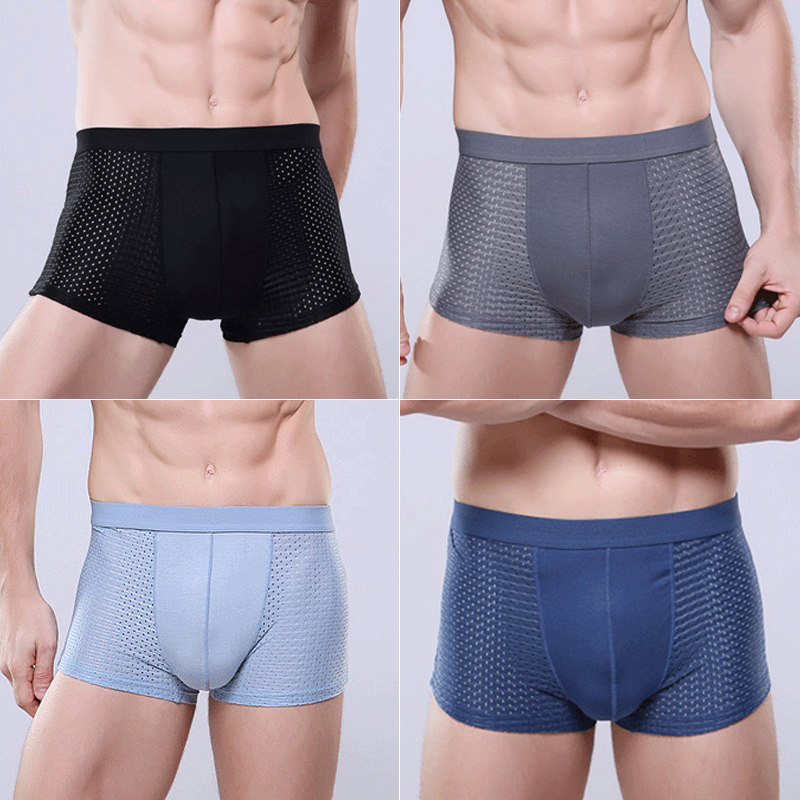 mens nhung Arctic quần lót đá Modale phẳng góc quần đầu thở chữ U quần sexy lưới quần lót bốn-góc.