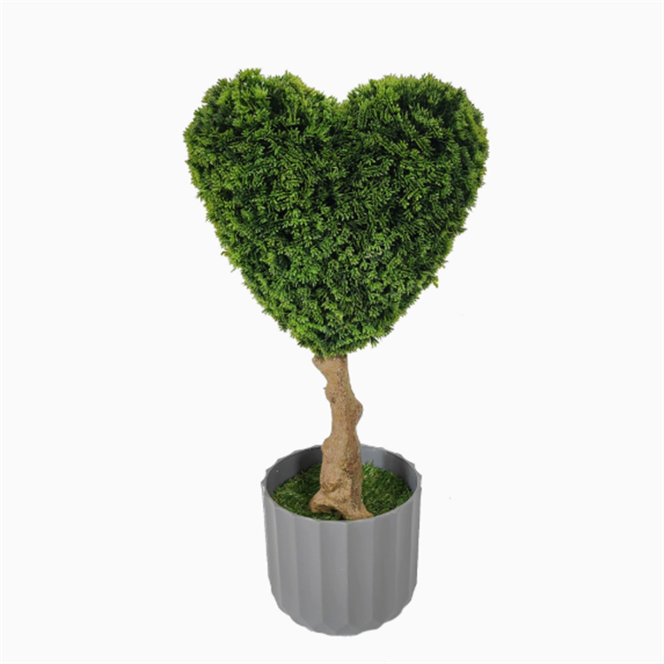 Artificial Special-Shaped Pine Needle Heart Tree Green Plant Amazon Best-Selling Christmas Tree Fake Tree Landscape Shop Decoration Ornaments